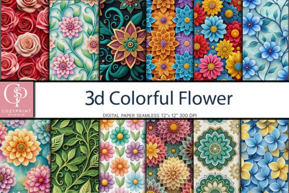 3D Colorful Flower Digital Paper: A Workflow Guide for Creators and Professionals