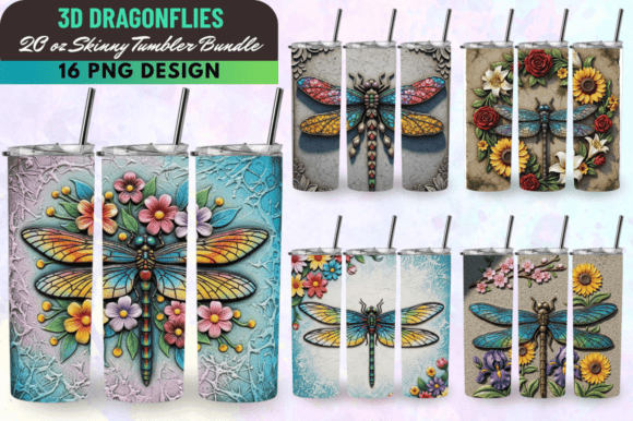 3D Dragonflies Tumbler 20oz PNG Bundle: A Creator's Guide to Stunning Sublimation