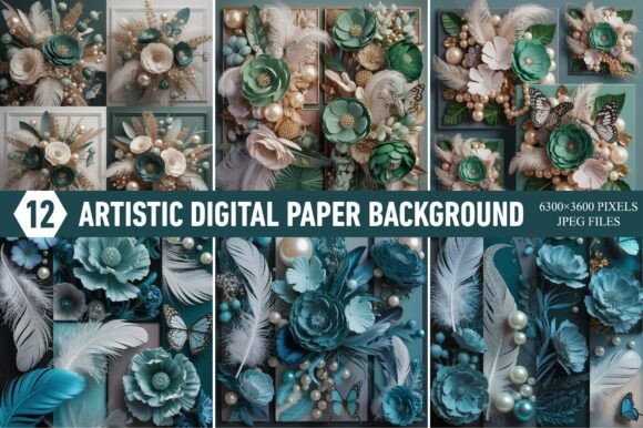 3D Floral Digital Art Background: Elevating Your Visual Projects with Depth and Detail