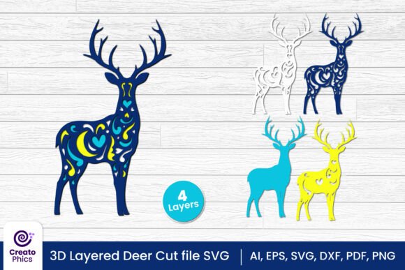 3D Layered Decorative Deer SVG Cut File: A Strategic Asset for Creators