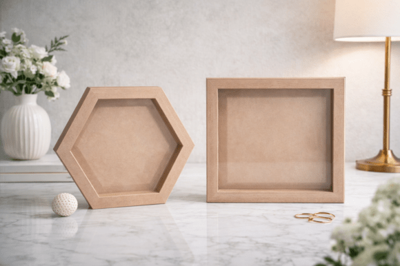 3D Paper Cut Frame Box Template 742
