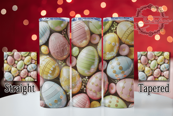 3D Sparkle Glitter Easter Egg Tumbler