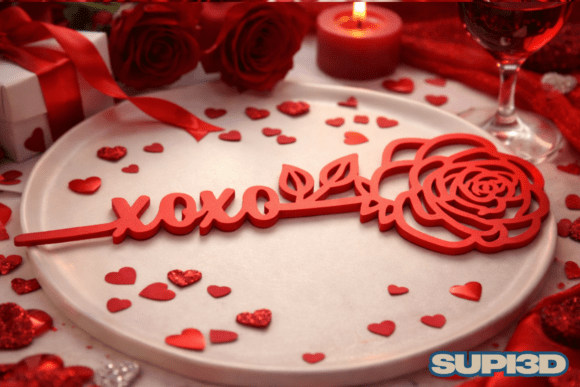 3D Valentine Rose XOXO: A Quick, Romantic Gift