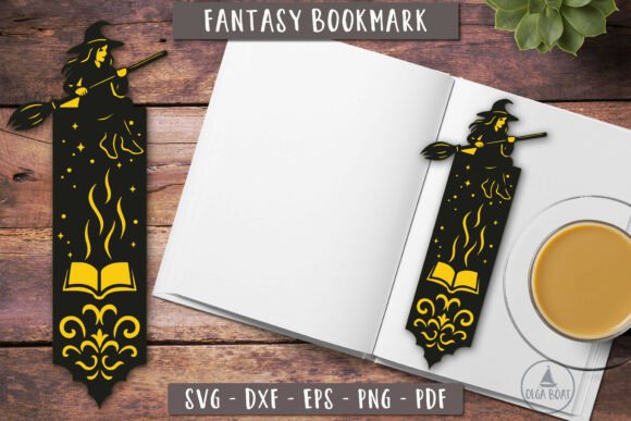 3d Witchy Book Bookmark SVG Papercut: A Layered Design for Creators