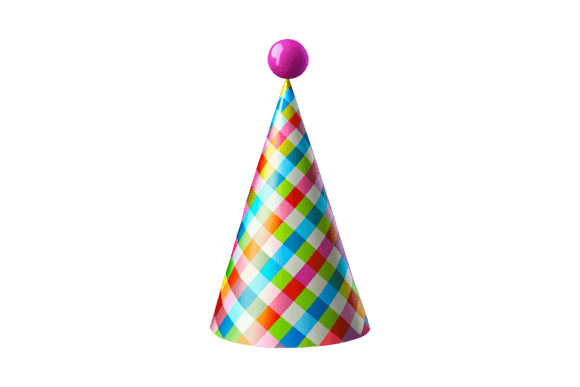 Birthday Party Hat 3d Rendering PNG Assets