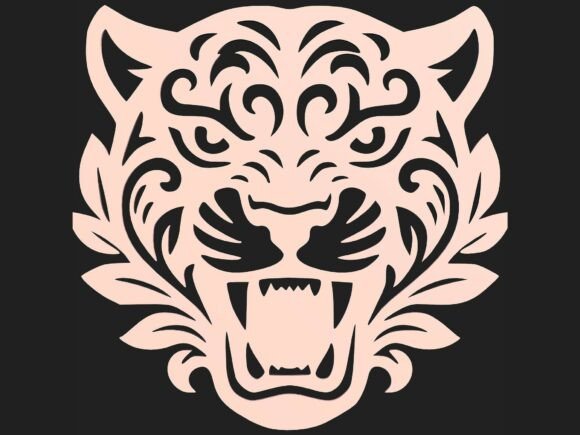 Bringing Ancient Power to Life with Aztec Jaguar Wall Art SVG 3D Model