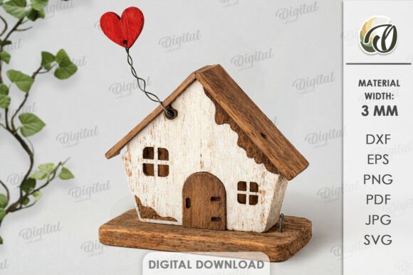 Bringing Coastal Charm to Life: The 3D Driftwood House Laser Cut Digital Design