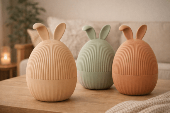 Bunny Egg Decor: Easter Figurine for 3D Printing