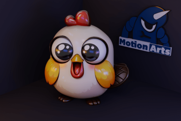 Cartoon Chicken 3D Model for 3D Print