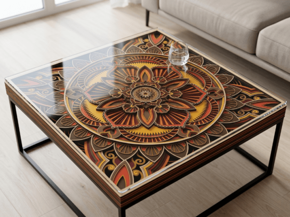 Coffee Table Design 3: A Layered Geometric Masterpiece