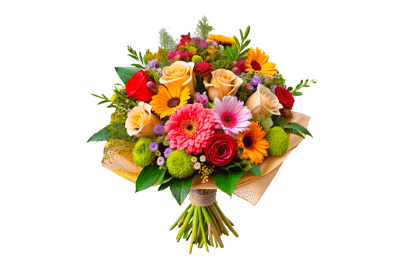 Elevate Your Creative Projects with Stunning Flower Bouquet 3d Rendering PNG Assets