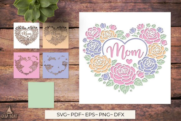 Mastering Depth and Emotion: The Rise of the 3D Mom Floral Heart SVG Mother Papercut in Modern Design