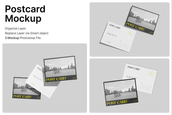 Postcard 3D Mockup for Realistic Designs