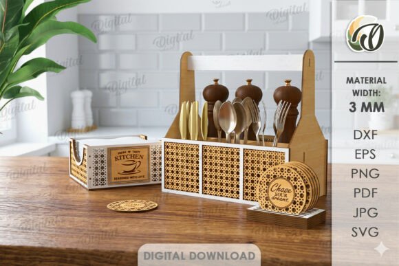 Transform Your Space with a 3D Kitchen Organizer Set Laser Cut