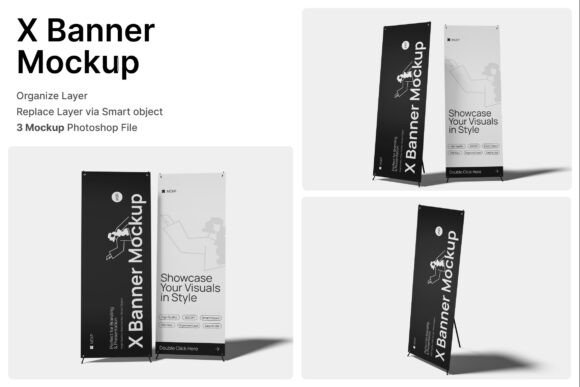 X Banner 3D Mockup: Elevating Your Brand Presentation